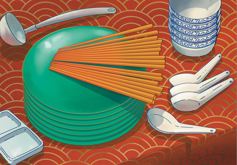Plates. Part of The Chinese New year postcard collection
